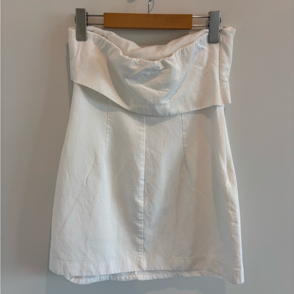 Zara White Women's linen blend dress - Picture 3 of 6